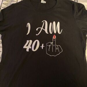 Black Graphic Tee with Bold Statement